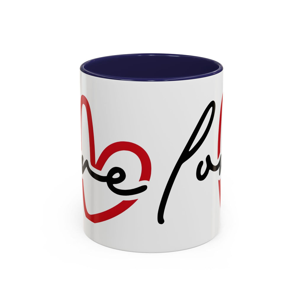 Romantic Love Mug | Heart Script Coffee Cup