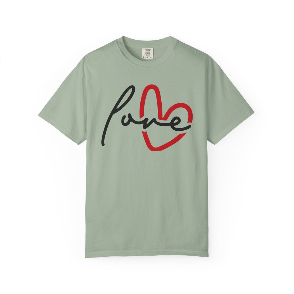 Love Script Heart T-Shirt, Minimalist Valentine's Tee