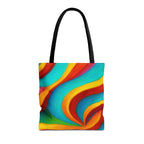 Colorful Swirl Tote Bag | Abstract Rainbow Shopping Bag | Reusable