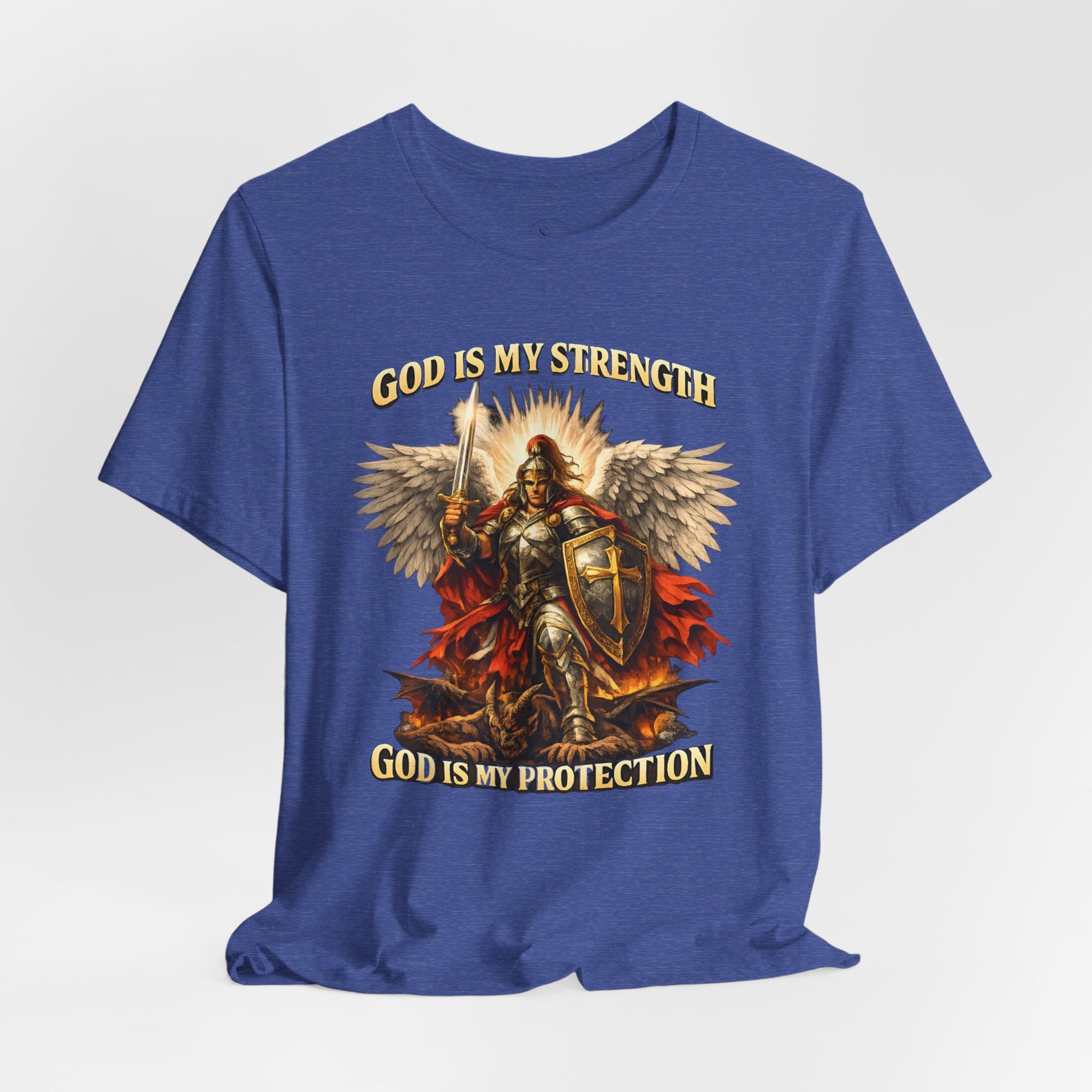 Christian Warrior T-Shirt | God Is My Strength & Protection | Faith Shirt