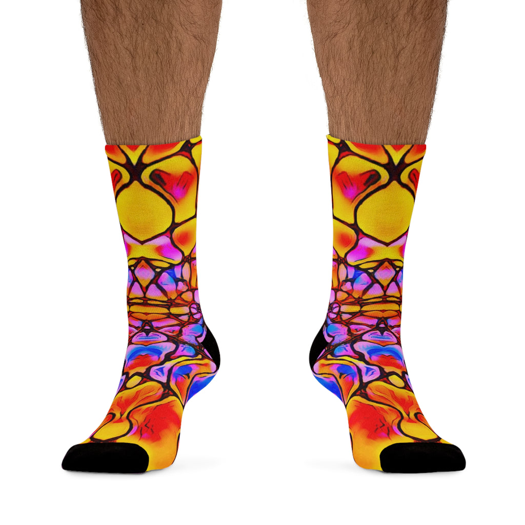 Vibrant Recycled Patterned Socks | Colorful Eco-Friendly Style