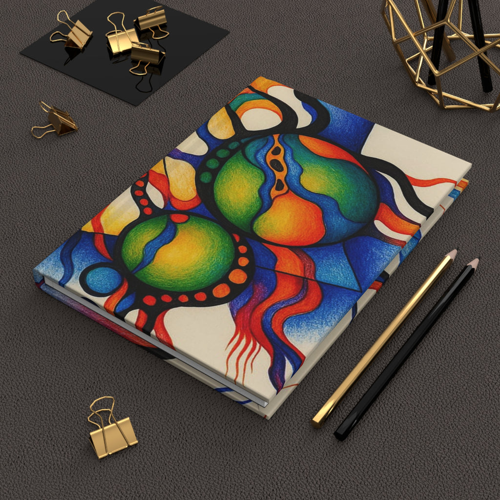 Abstract Color Shapes Notebook | Artistic Modern Journal Hardcover