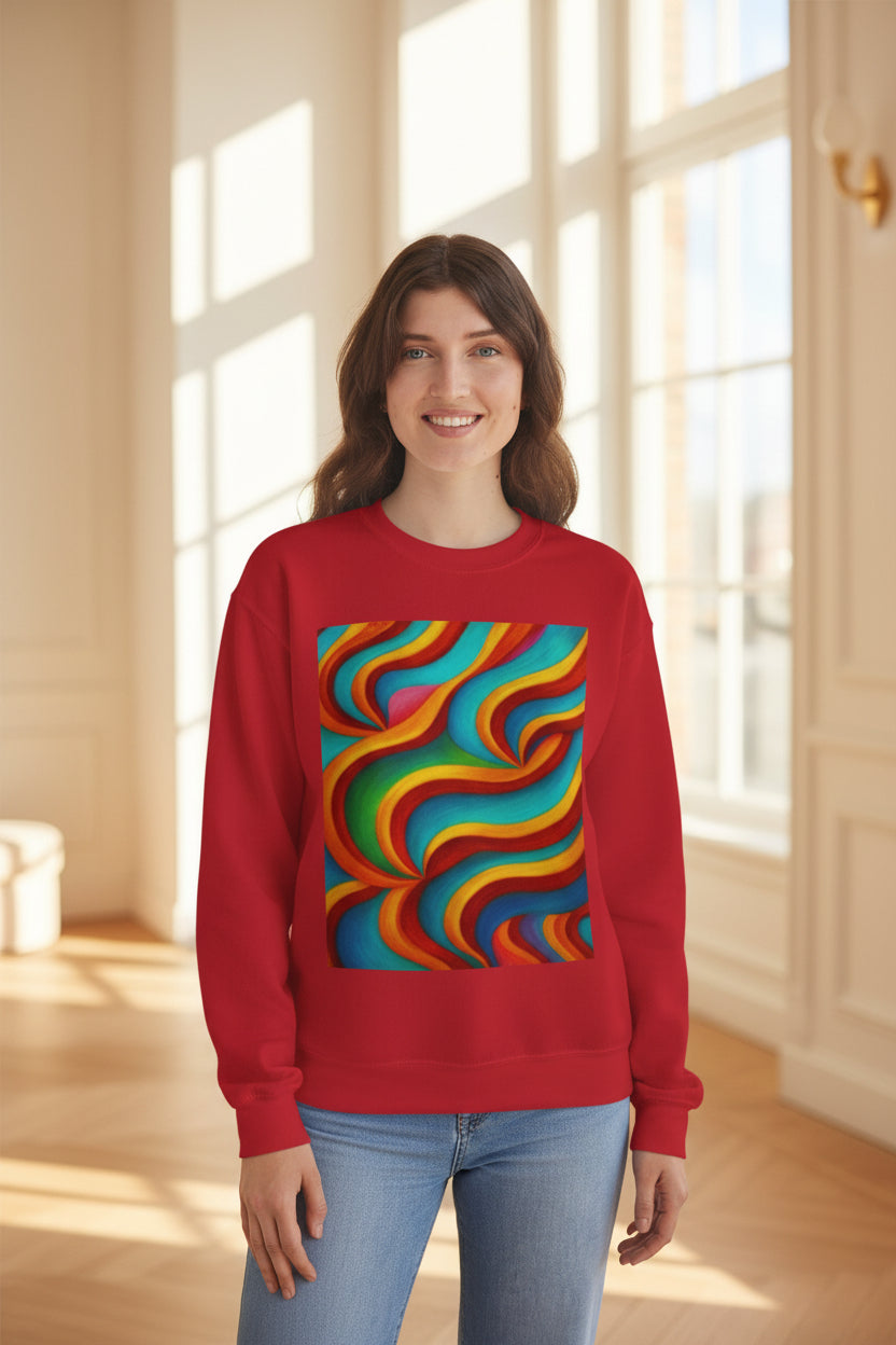 Colorful Swirl Sweatshirt | Cozy Unisex Crewneck