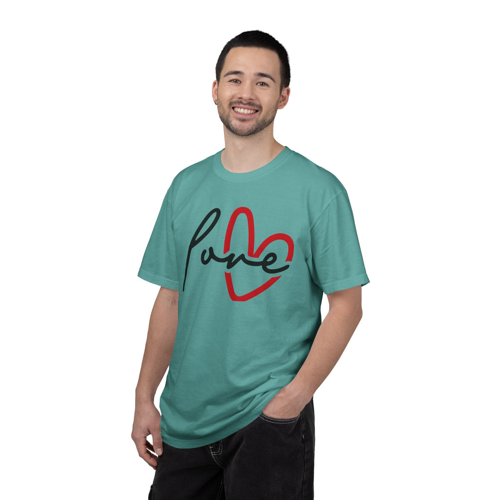 Love Script Heart T-Shirt, Minimalist Valentine's Tee