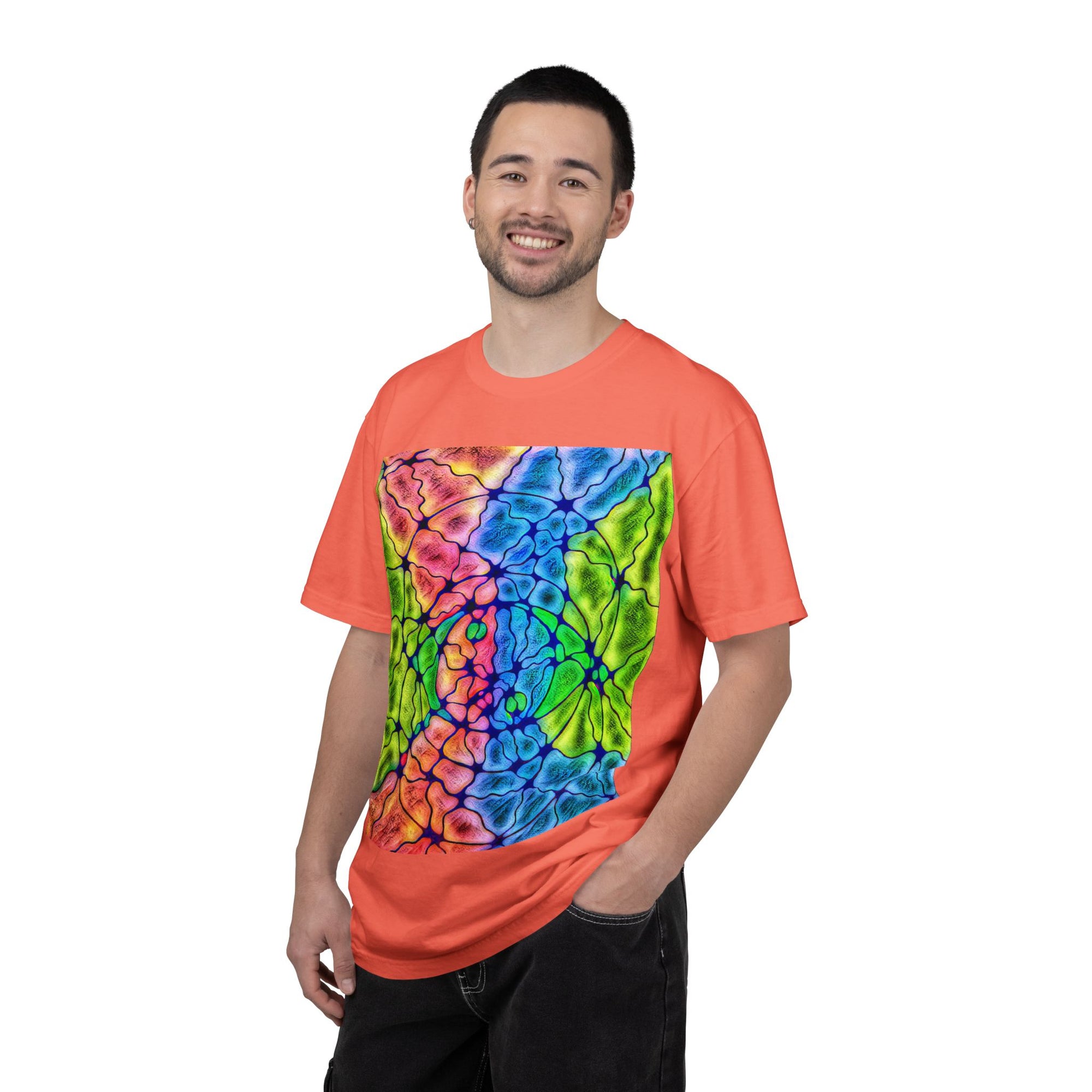 Neural Matrix Abstract Unisex Tee | Vibrant Tech Pattern Graphic Shirt | Multiple Colors