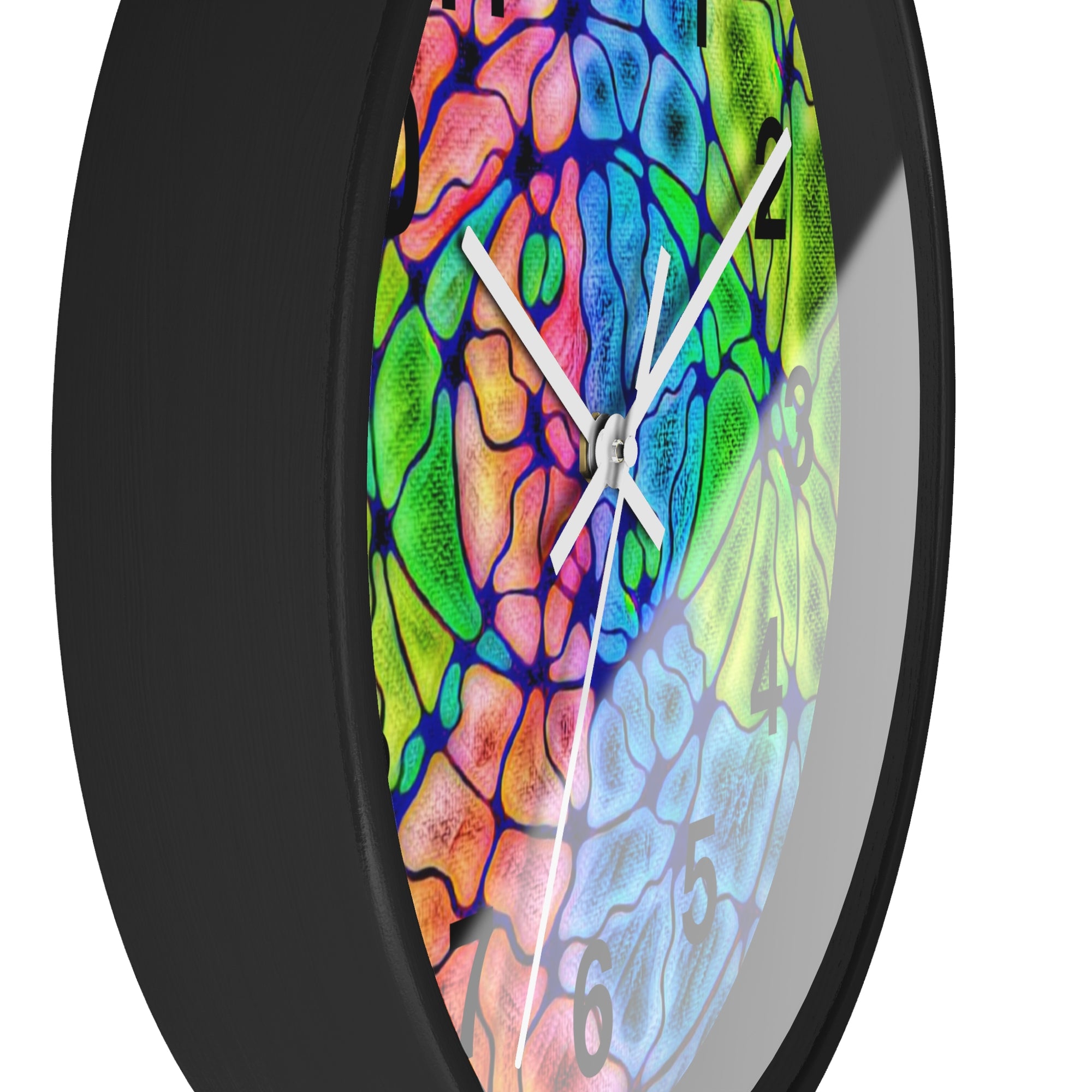 Vibrant Abstract Splatter Wall Clock | Colorful Modern Art Decor | Silent Unique Gift