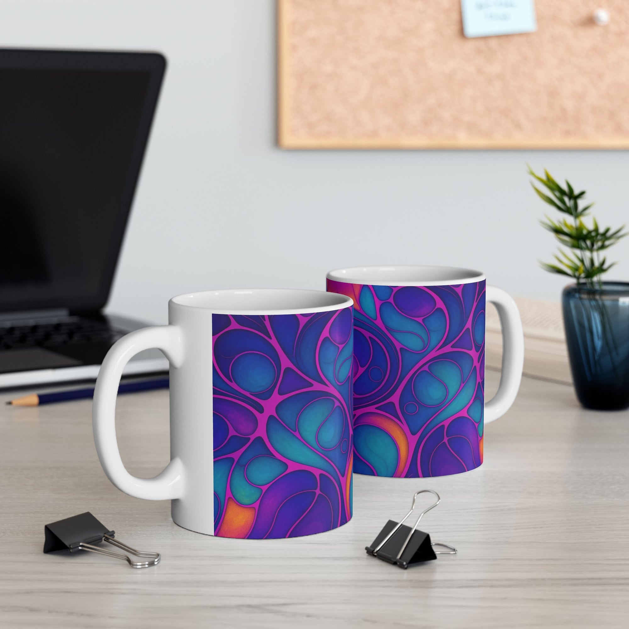 Fluid Art Mug | Ceramic Coffee Cup | Modern Artistic Drinkware