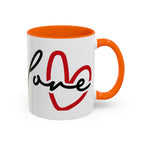 Romantic Love Mug | Heart Script Coffee Cup