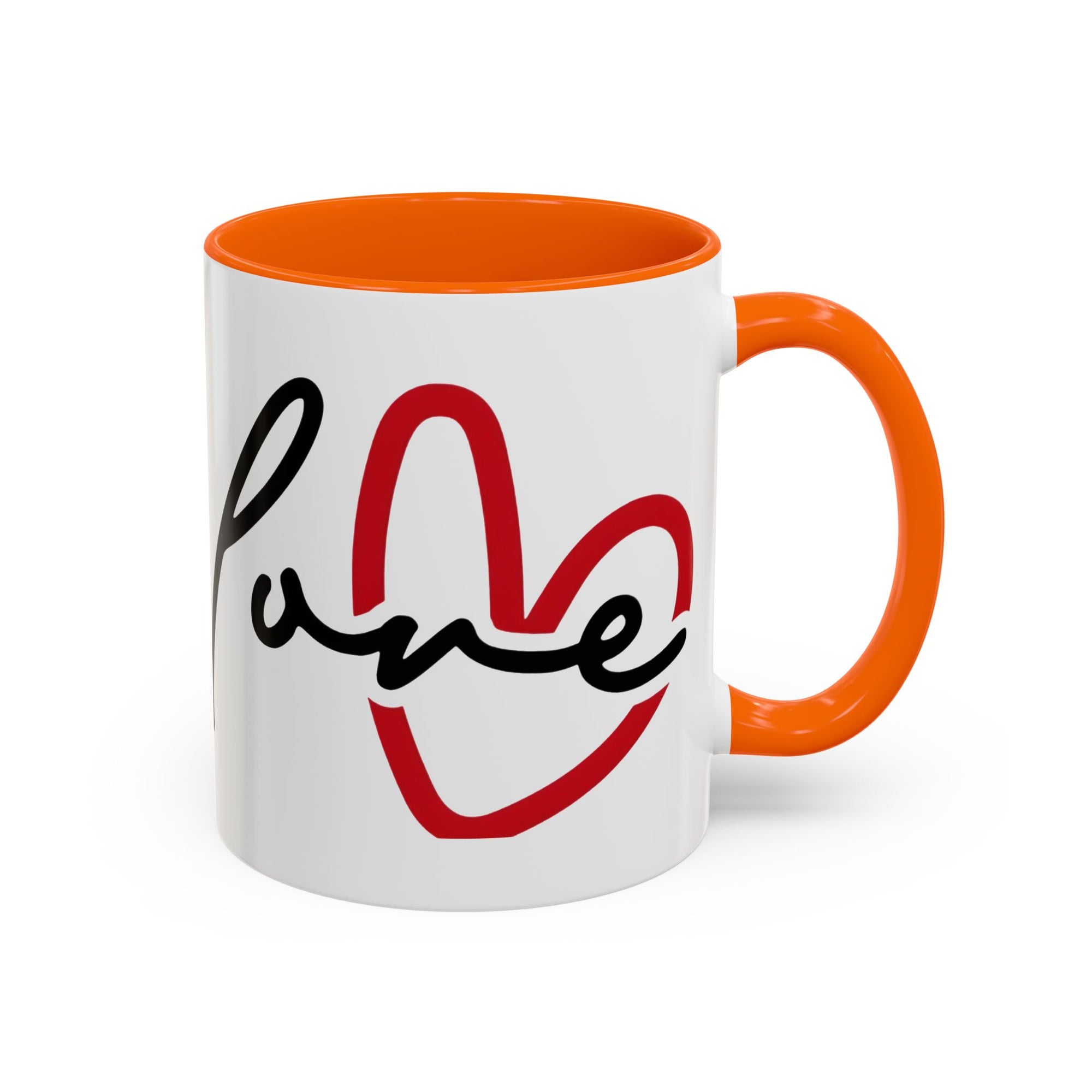 Romantic Love Mug | Heart Script Coffee Cup