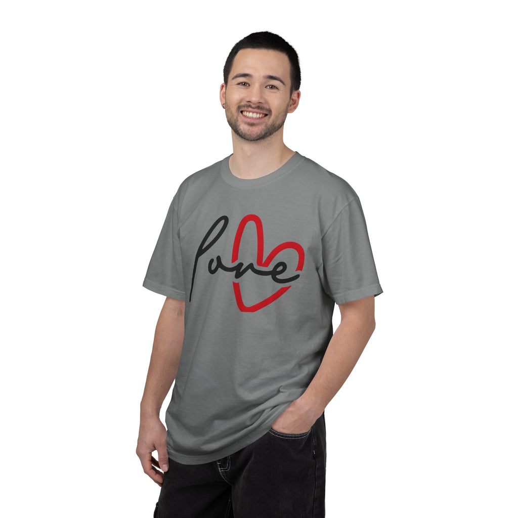 Love Script Heart T-Shirt, Minimalist Valentine's Tee