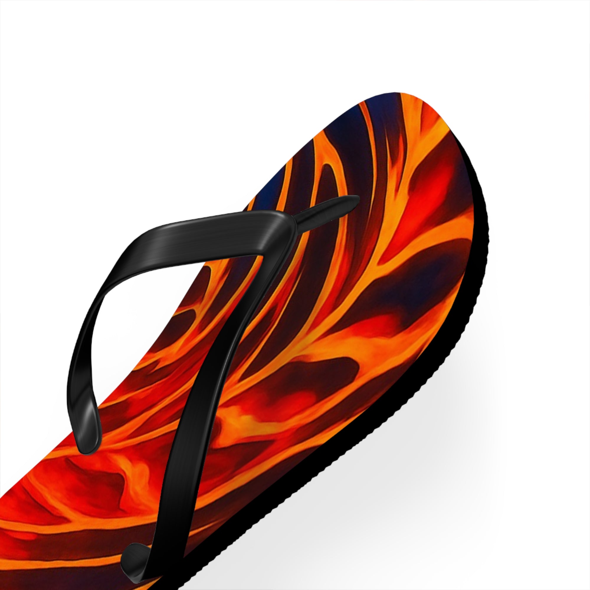 Vibrant Flame Flip Flops | Colorful Summer Beach Sandals