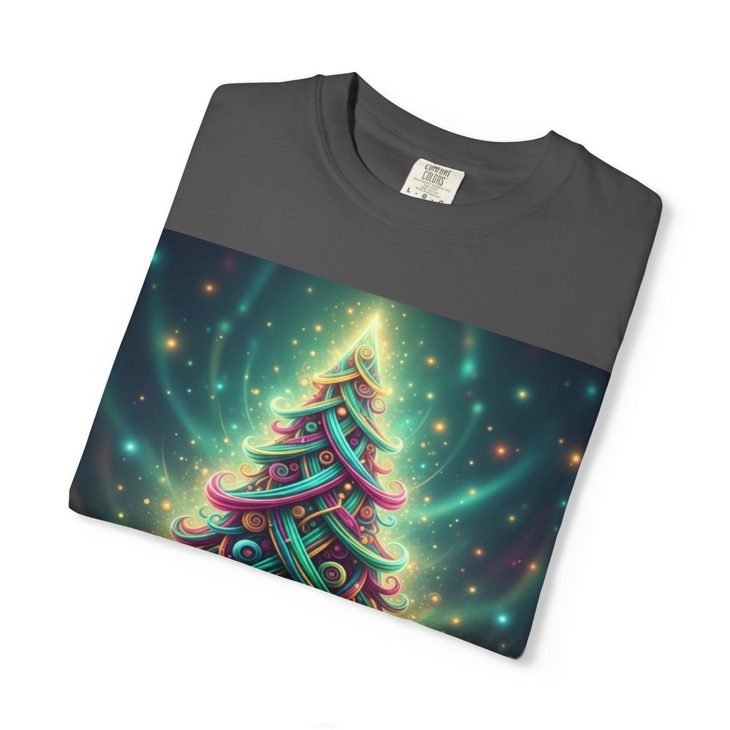 Neon Celtic Knot Christmas Tree T-Shirt | Colorful Holiday Design