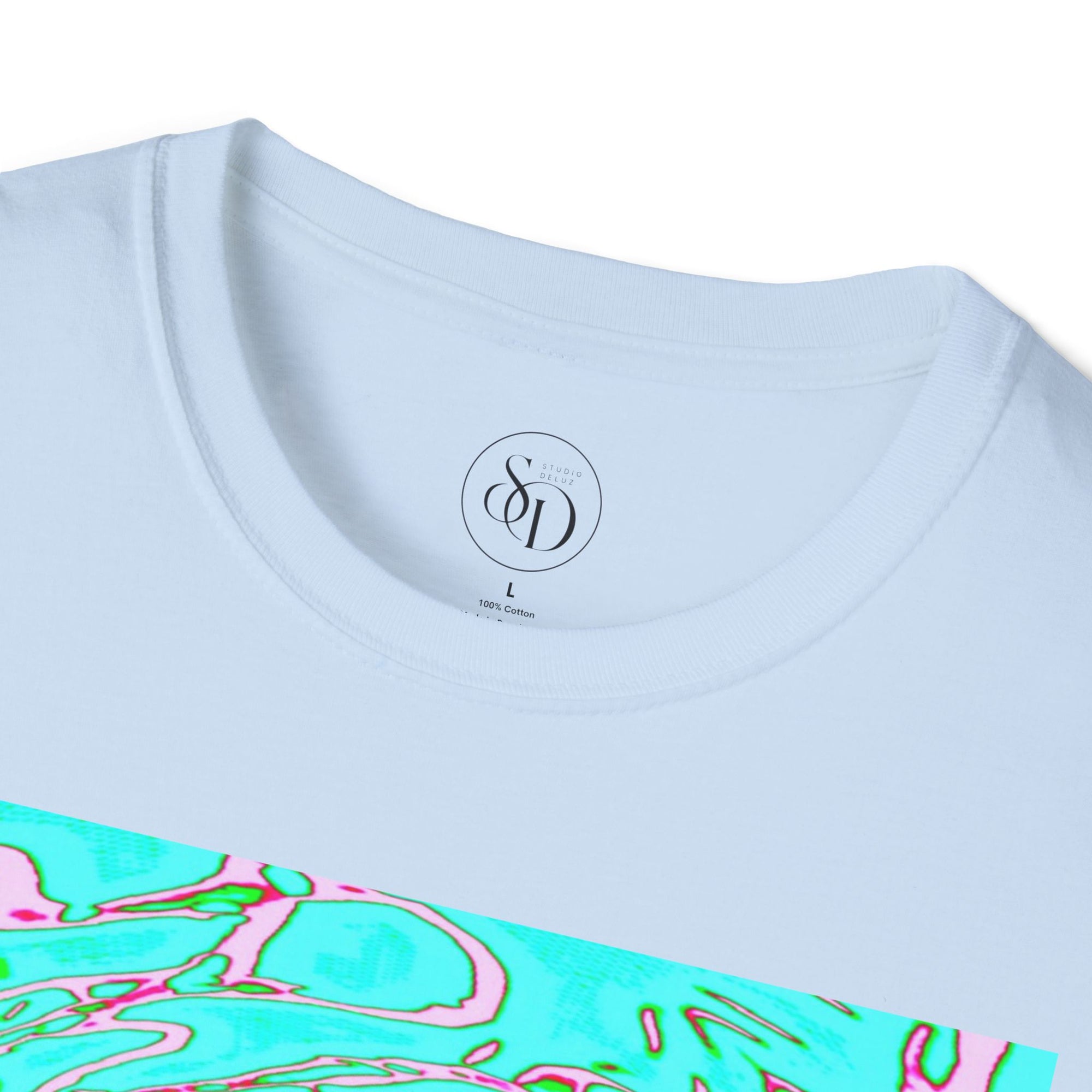 Green Abstract Neuro-Art T-Shirt | Soft Unisex Cotton Tee