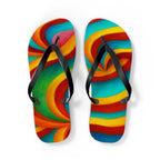 Artistic Flip Flops | Colorful Summer Sandals | Festival Aesthetic