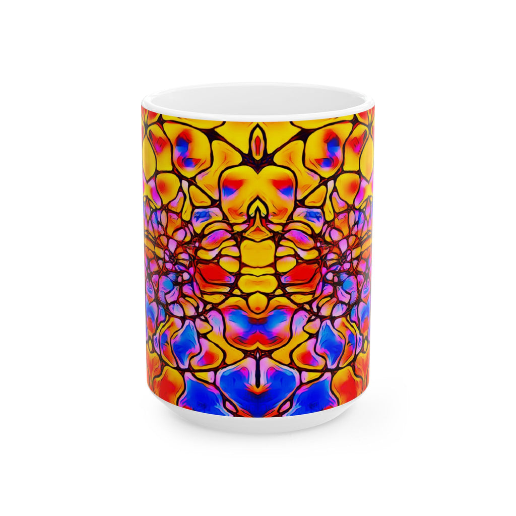 Bold Abstract Mug | Colorful Ceramic Coffee Cup | Modern Kitchen Decor