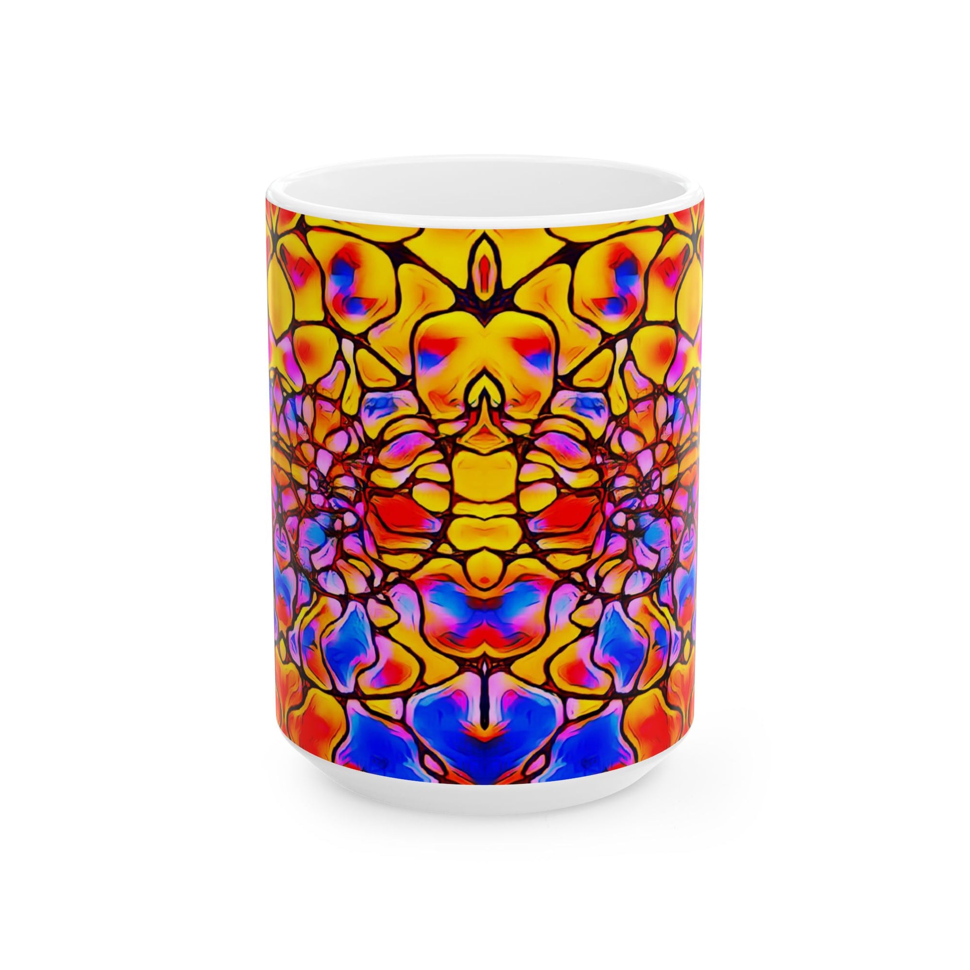 Bold Abstract Mug | Colorful Ceramic Coffee Cup | Modern Kitchen Decor