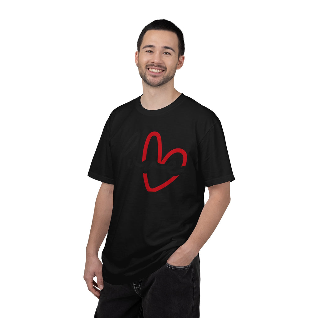 Love Script Heart T-Shirt, Minimalist Valentine's Tee