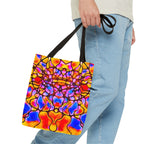 Colorful Abstract Tote Bag | Vibrant Art Shopper