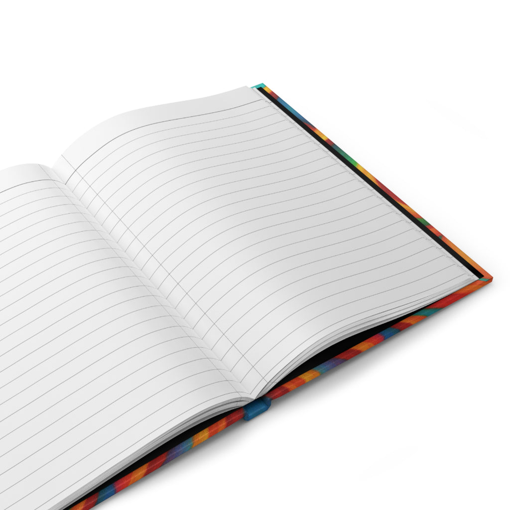 Retro Wave Abstract Notebook | Colorful Vintage Art Journal