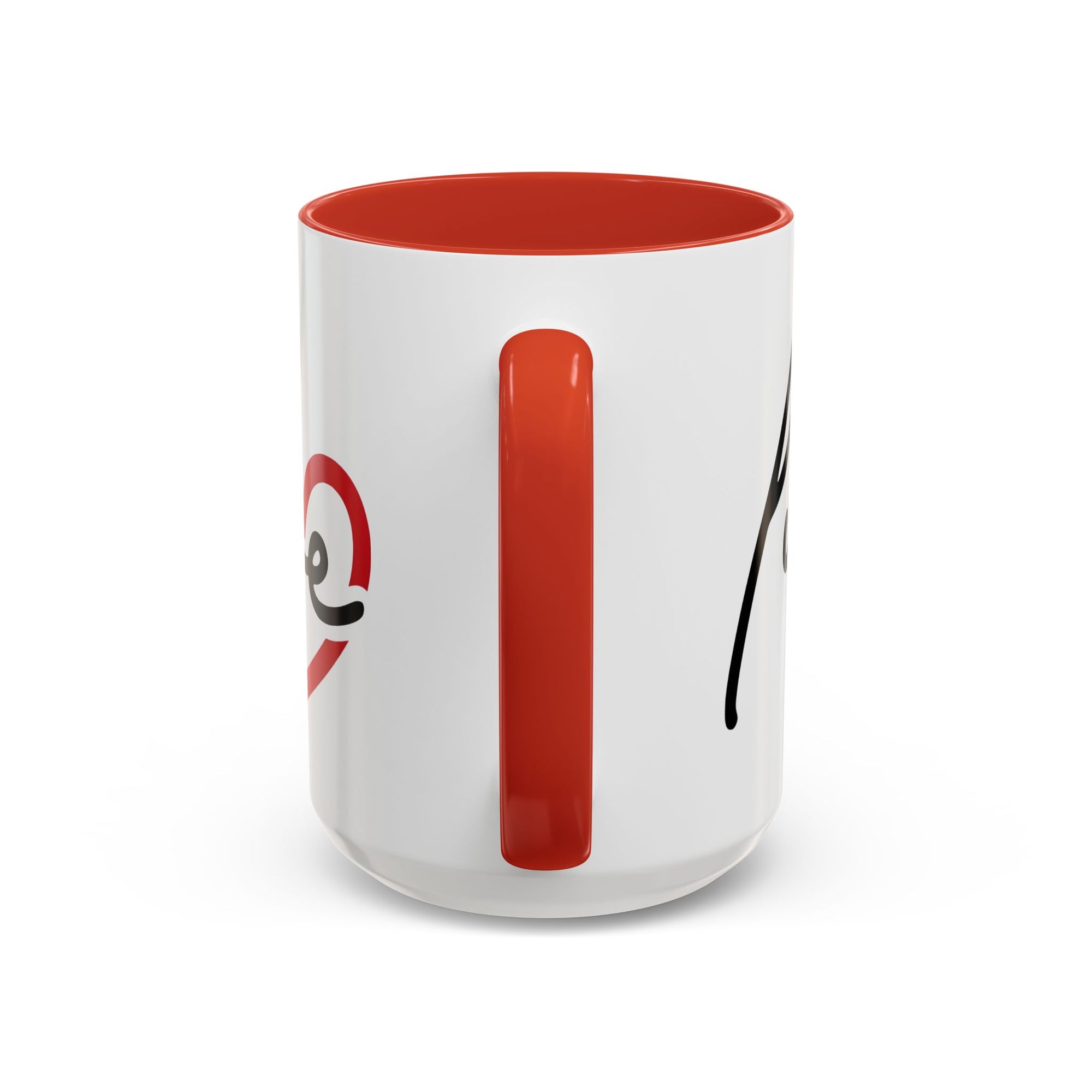 Romantic Love Mug | Heart Script Coffee Cup