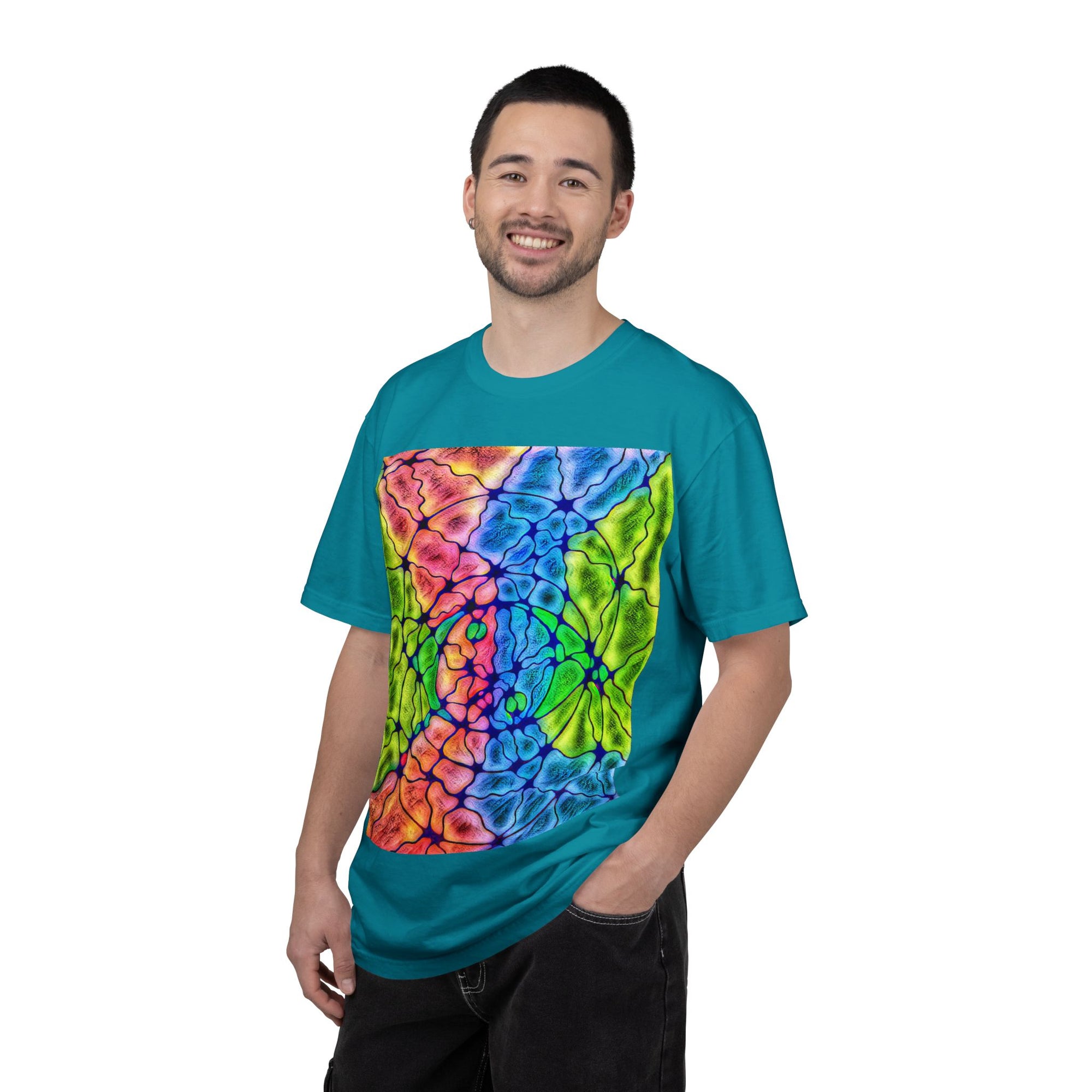 Neural Matrix Abstract Unisex Tee | Vibrant Tech Pattern Graphic Shirt | Multiple Colors