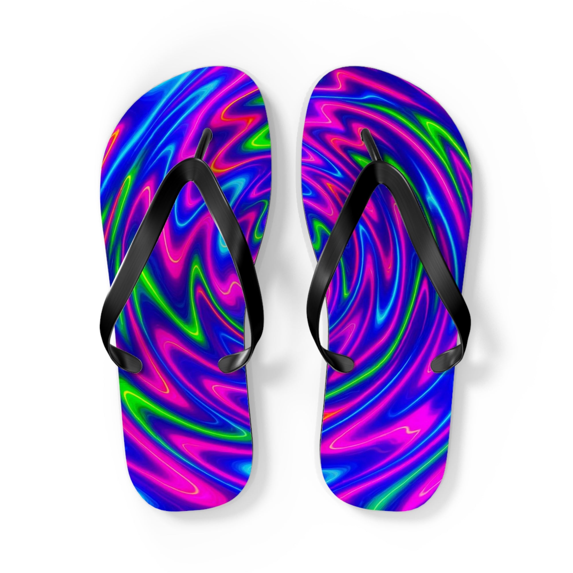Vibrant Tie-Dye Flip Flops | Colorful Summer Beachwear