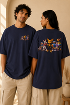 Camiseta de tripulación callejera antropomórfica - Camiseta gráfica de zorro de dibujos animados y amigos