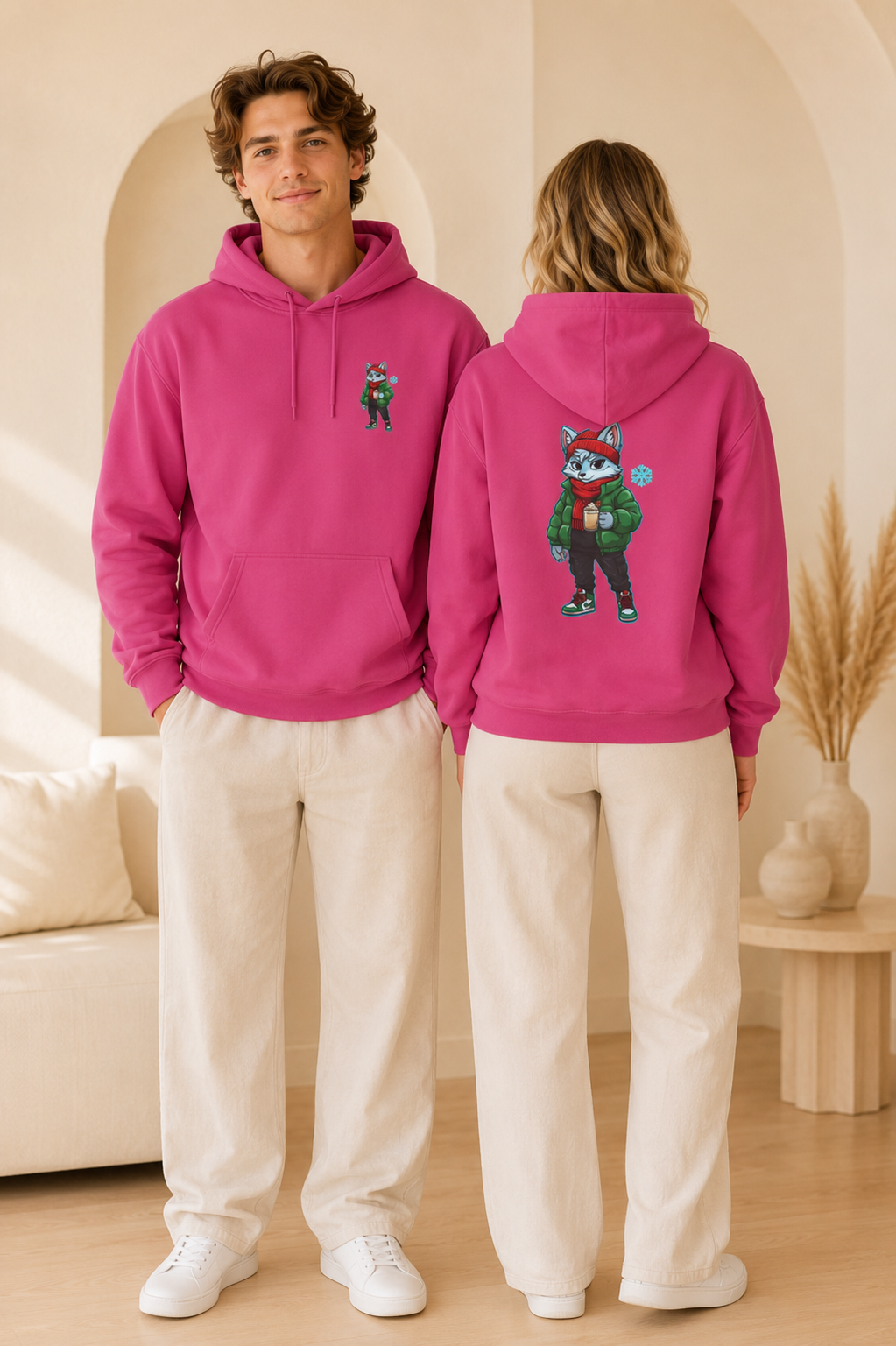 Cyber Wolf Gamer Hoodie | Cozy Christmas Sweatshirt