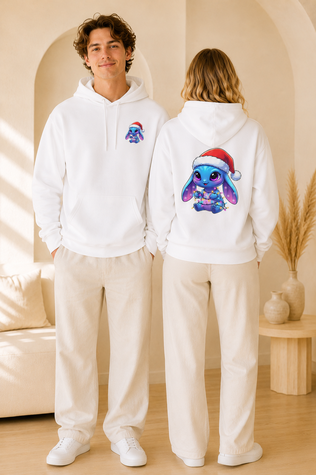 Cute Alien Christmas Hoodie | Blue Monster Holiday Sweatshirt