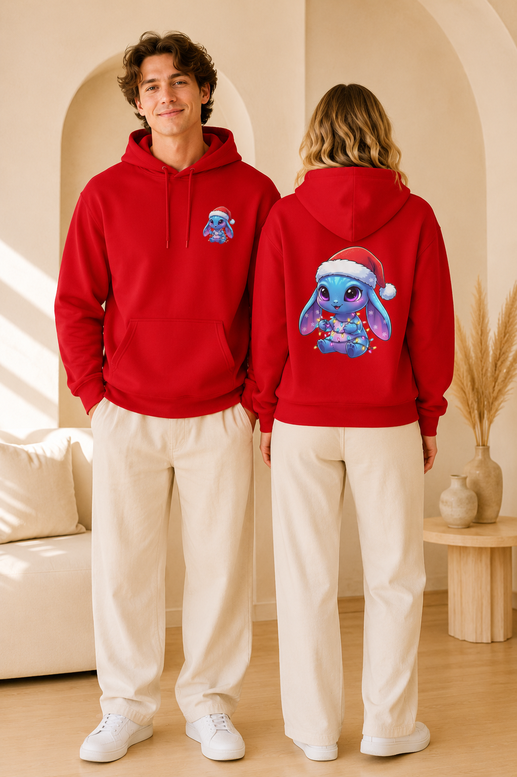 Cute Alien Christmas Hoodie | Blue Monster Holiday Sweatshirt