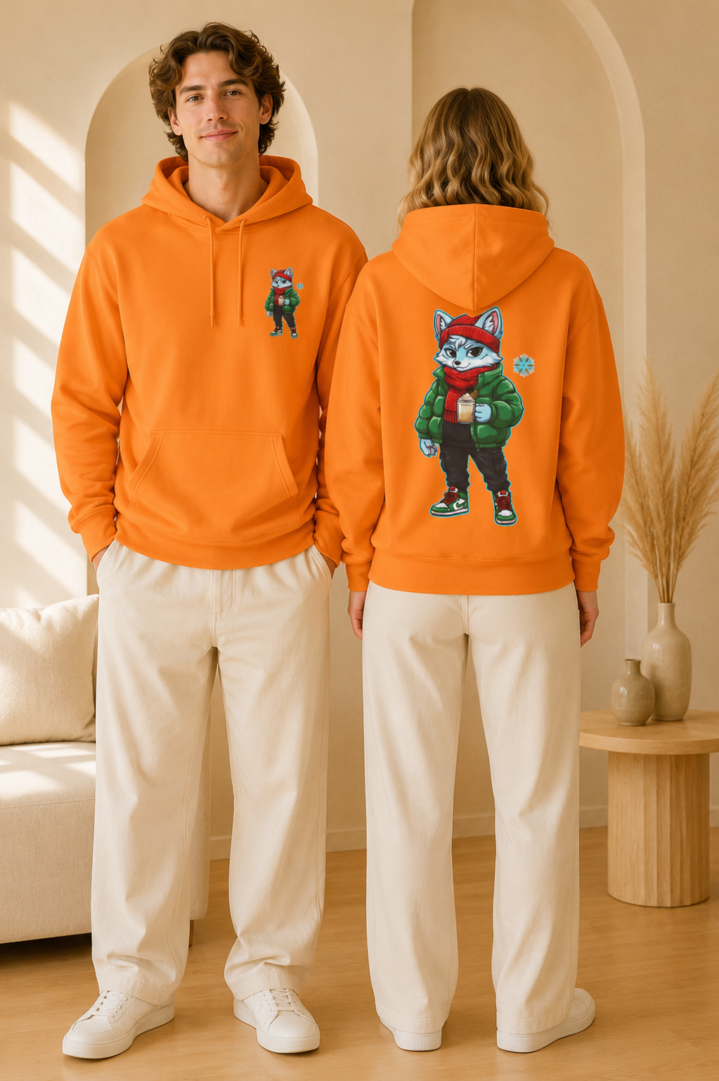 Cyber Wolf Gamer Hoodie | Cozy Christmas Sweatshirt