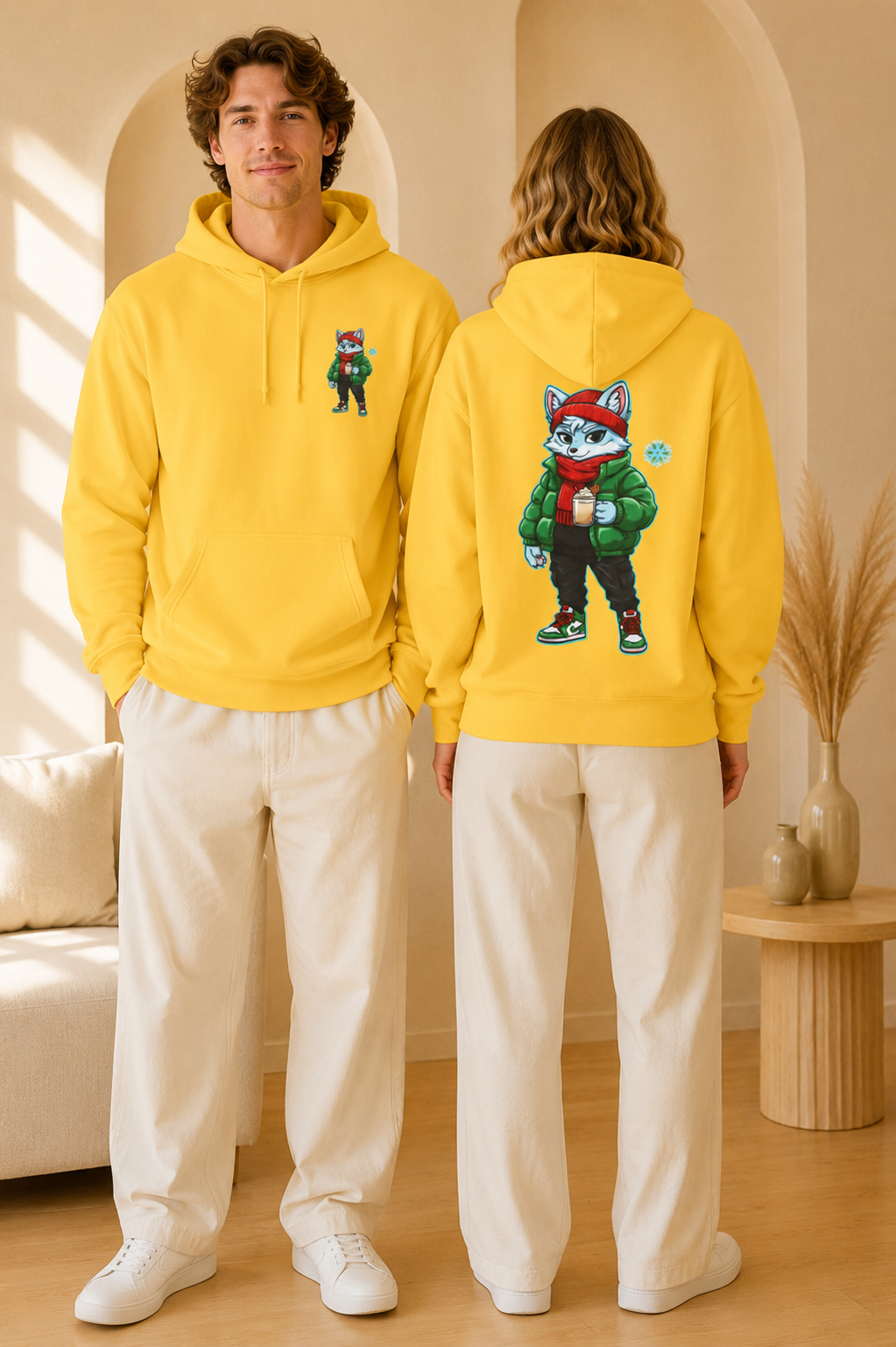 Cyber Wolf Gamer Hoodie | Cozy Christmas Sweatshirt