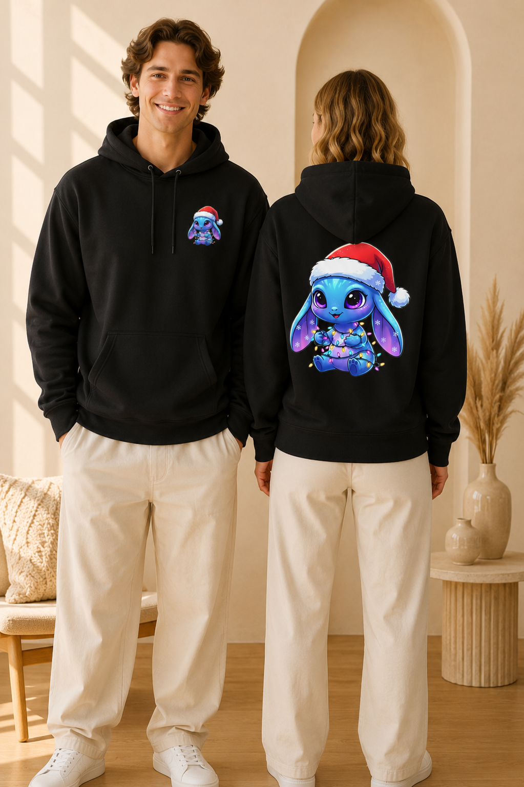 Cute Alien Christmas Hoodie | Blue Monster Holiday Sweatshirt