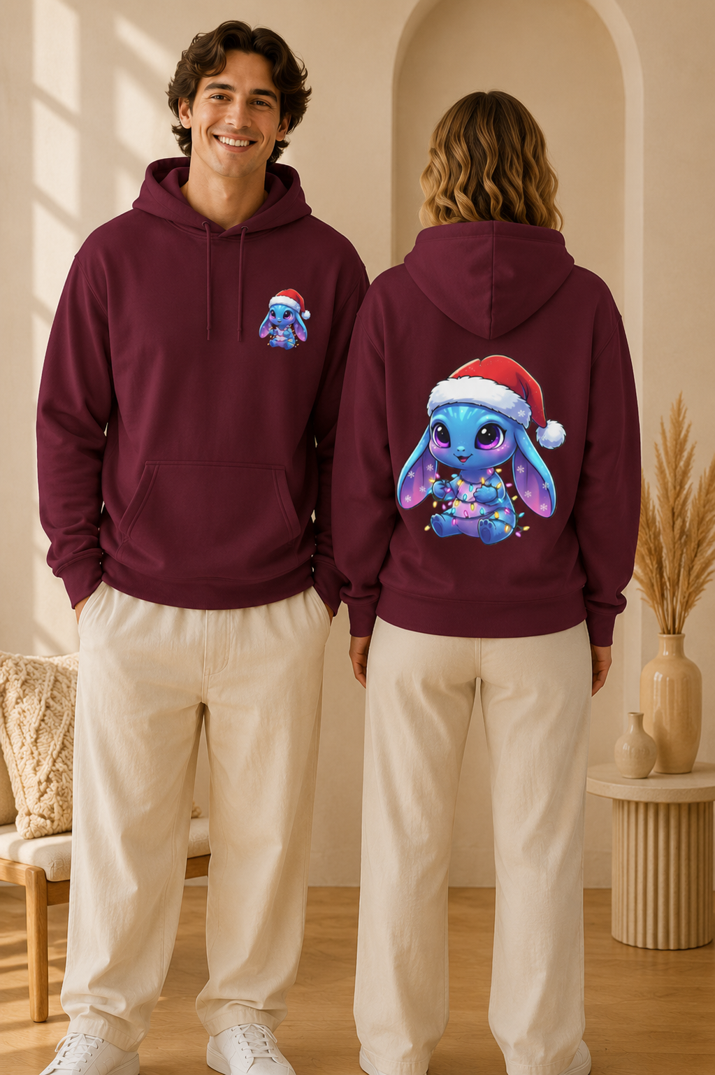 Cute Alien Christmas Hoodie | Blue Monster Holiday Sweatshirt