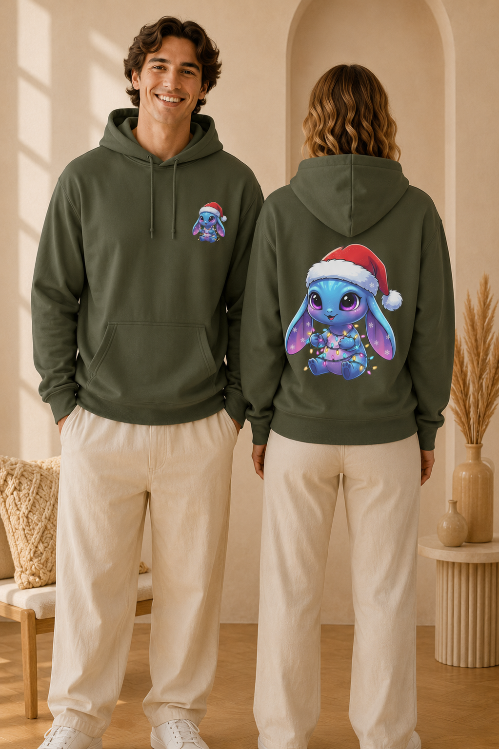 Cute Alien Christmas Hoodie | Blue Monster Holiday Sweatshirt