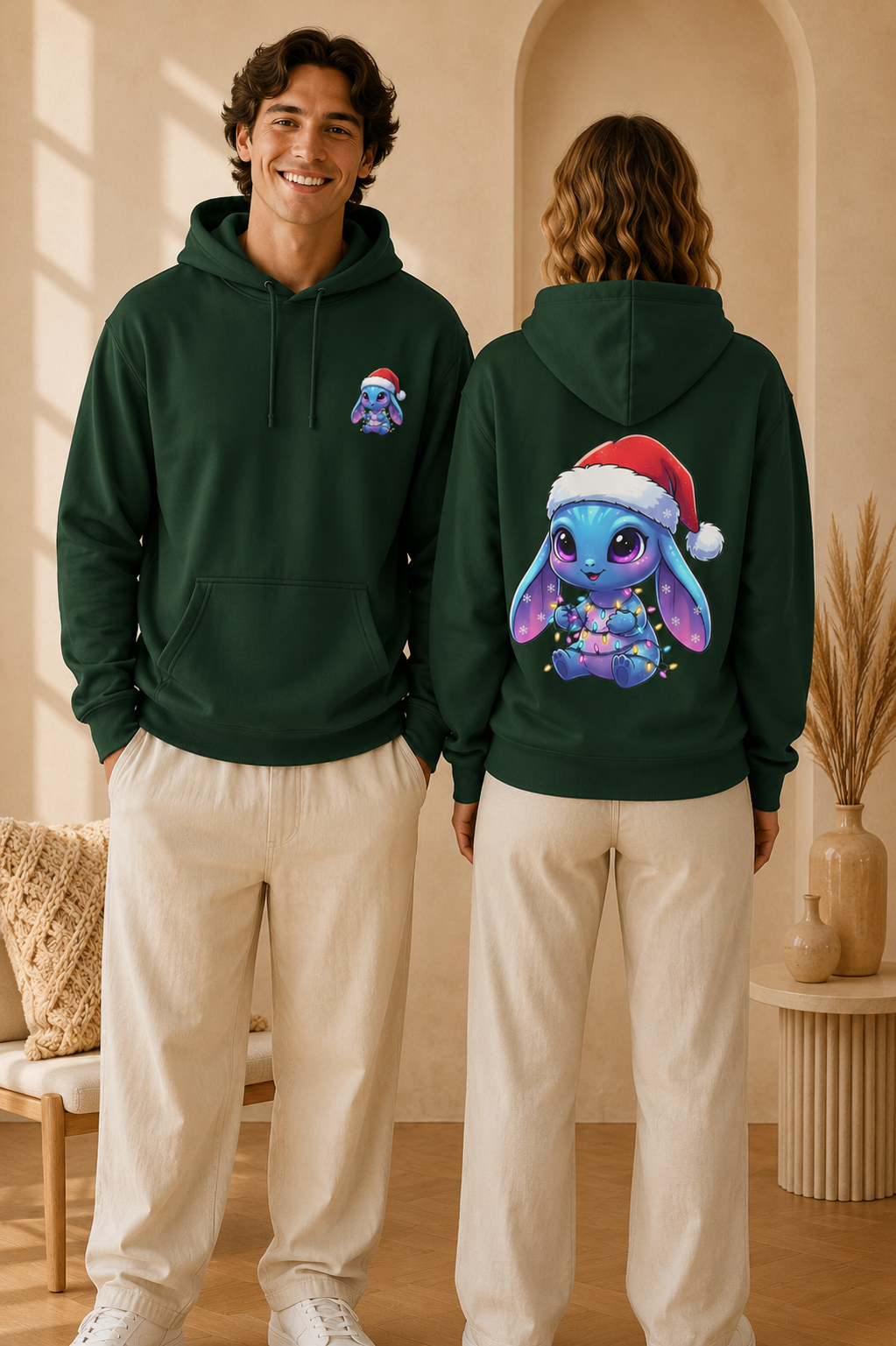 Cute Alien Christmas Hoodie | Blue Monster Holiday Sweatshirt