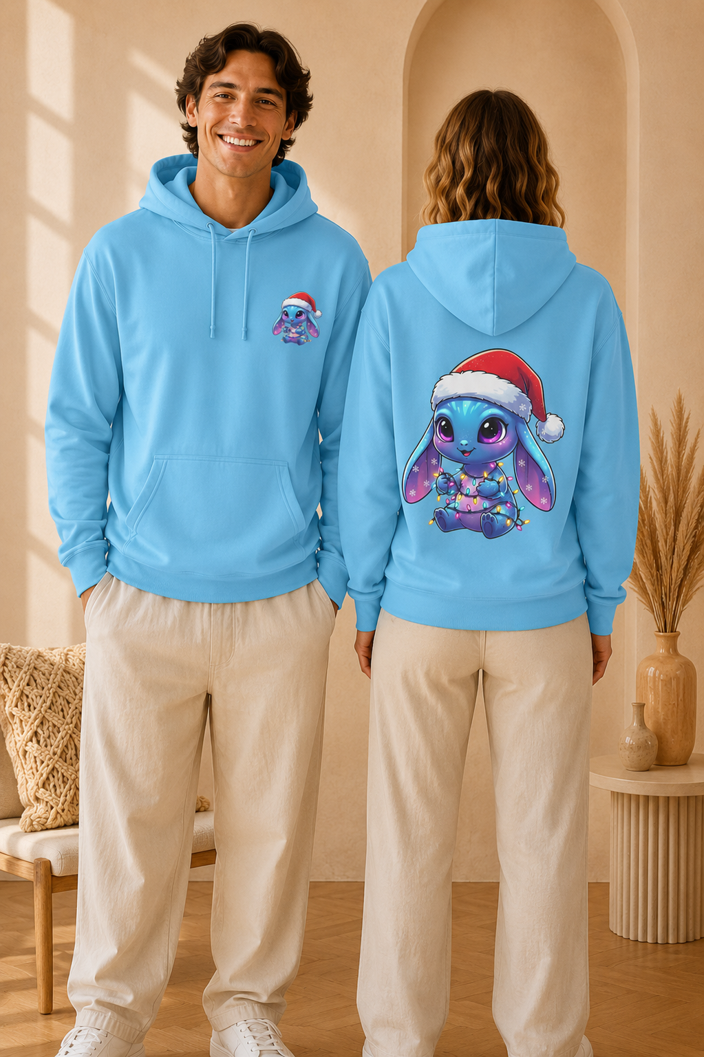 Cute Alien Christmas Hoodie | Blue Monster Holiday Sweatshirt