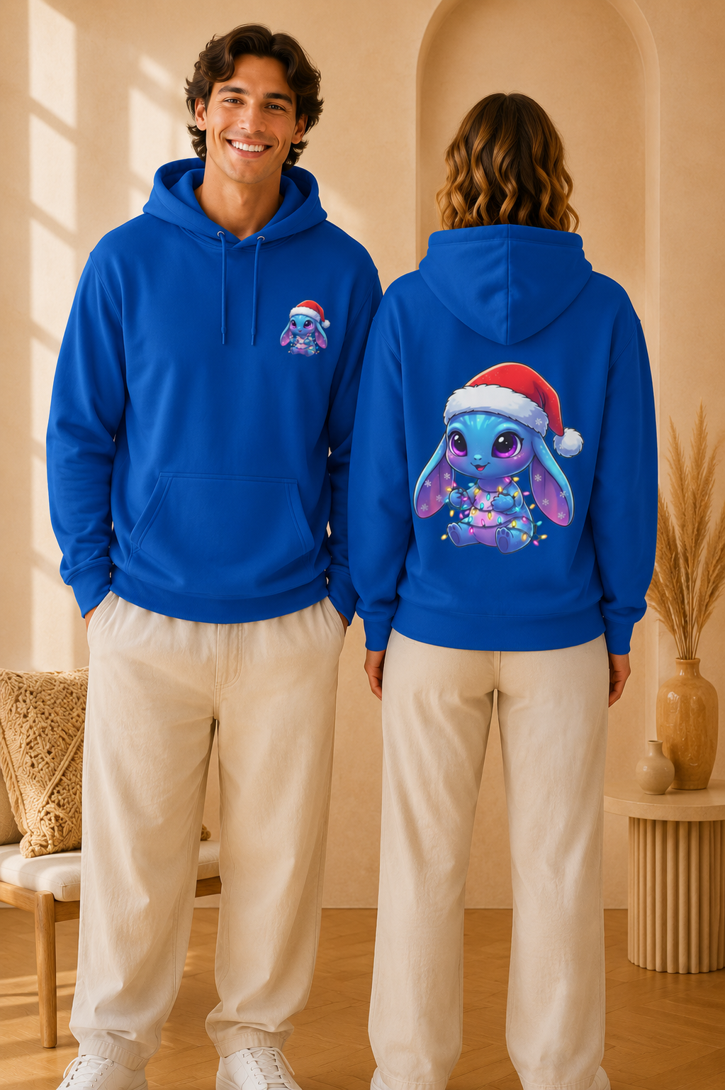 Cute Alien Christmas Hoodie | Blue Monster Holiday Sweatshirt