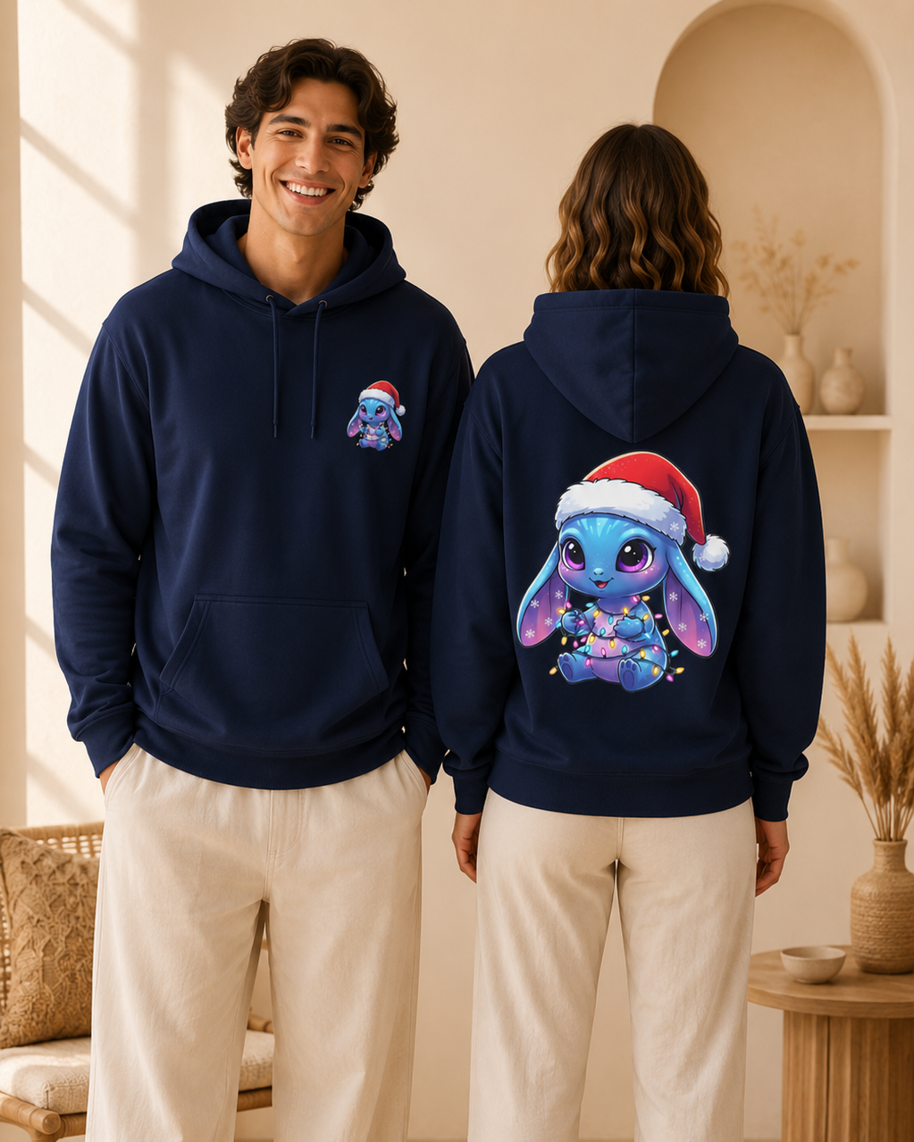 Cute Alien Christmas Hoodie | Blue Monster Holiday Sweatshirt
