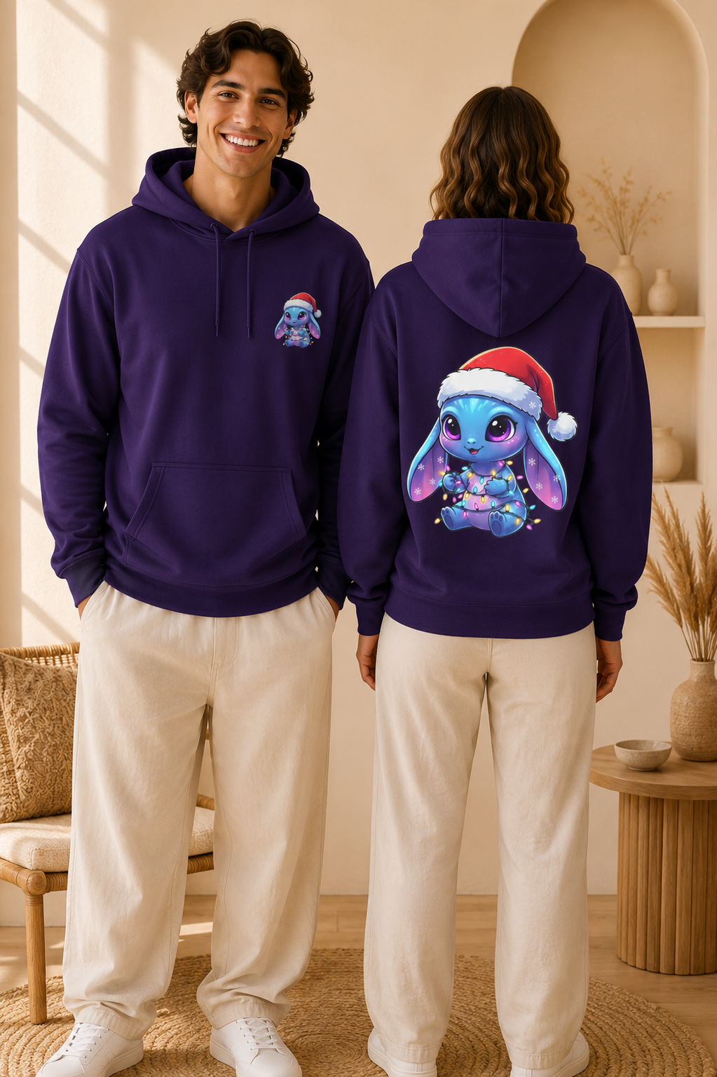Cute Alien Christmas Hoodie | Blue Monster Holiday Sweatshirt